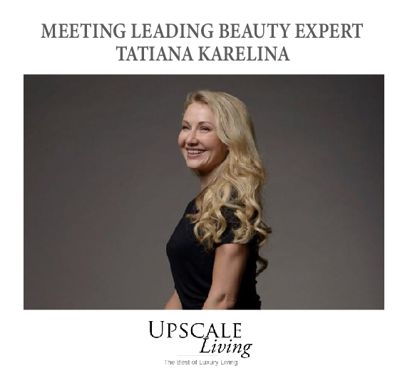 Tatiana Karelina on the Upscale Living Magazine's cover image.